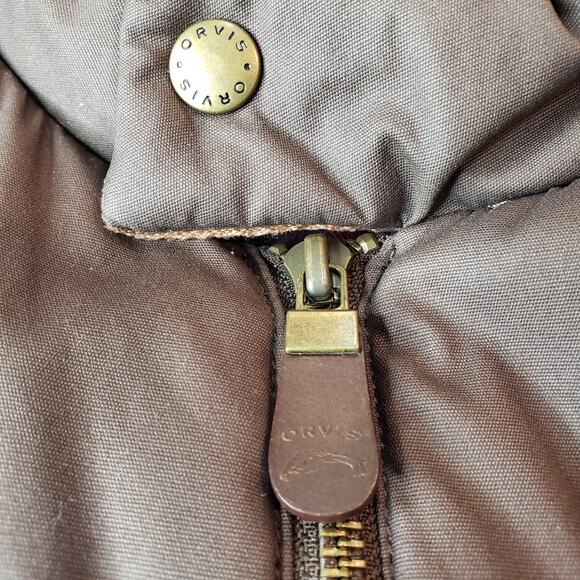 Orvis Insulated Cotton Vest Flannel Lining Brown Outdoor Sporting Men's Large - Picture 4 of 13